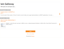 Tablet Screenshot of iaingalloway.com